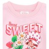 Strawberry Shortcake Girls Fleece Pullover Sweatshirt with Faux Fur Sleeves Little Kid to Big Kid - 3 of 4