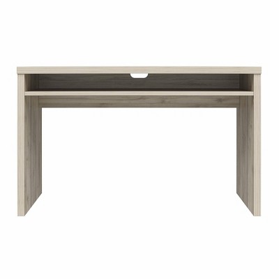 Versatile Light Walnut Hollow Core Writing Desk, 52"