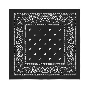 Jordefano Cowboy Western Set of 6 Paisley Cotton Bandannas - 1 of 3