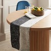 14" x 72" Textured Yarn Dye Colorblock Runner Black - Threshold™: Traditional Cotton Tablecloth, OEKO-TEX Certified - 2 of 3