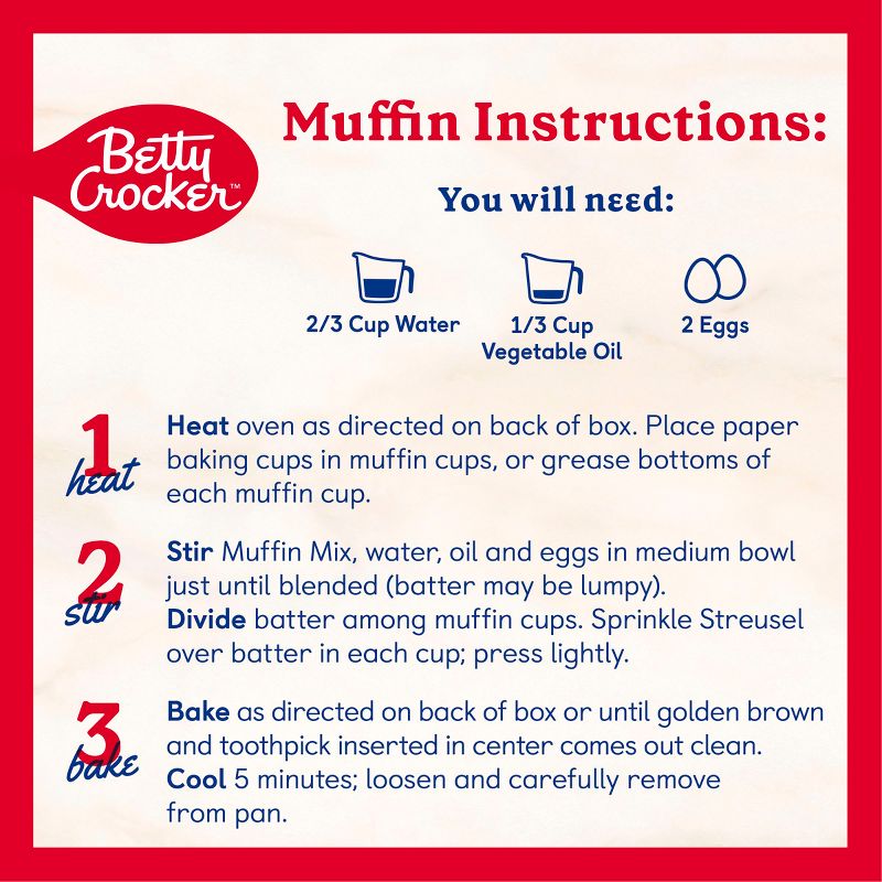 Betty Crocker Cinnamon Streusel Muffin Mix - 13.9oz, 5 of 14