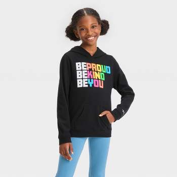 Pride Kids' PH by The PHLUID Project 'Be Proud Be Kind Be You' Pullover Sweatshirt - Black