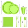 Crown Display 182 Pc Plastic Dinnerware Set: Includes 26 Each of 9''  Plates Disposable, 7'' Dessert Plates, 12oz Cups Napkins & Cutlery - 4 of 4