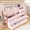 Jojoka 10 Drawer Dresser TV Stand with Non-Woven Organizer, Small TV/Media Stand with Metal Frame - 4 of 4