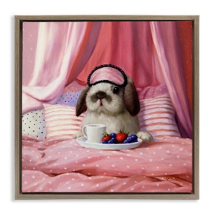 Stupell Industries Bunny with Breakfast In Bed, 18" x 18" - 1 of 4