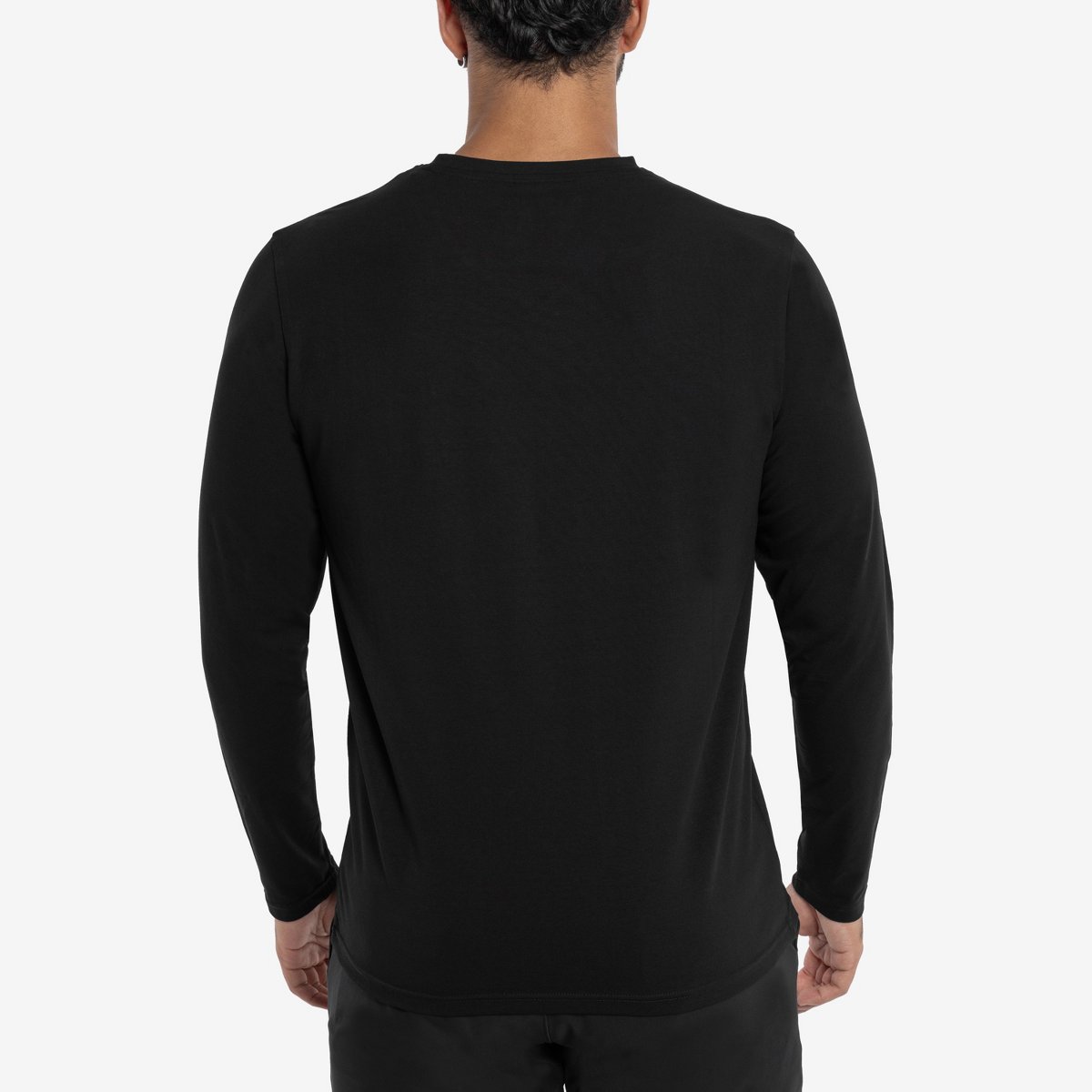 Мужские футболки X RAY Men's V-Neck & Henley Long Sleeve T-Shirt in BLACK Size Small — фото 2