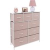 Sorbus Dresser with 9 Drawers - Furniture Storage Chest Tower Unit for Bedroom, Closet, etc - Steel Frame, Wood Top, Fabric Bins - 2 of 4