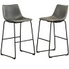 DOMETOUR Vintage PU Leather Barstools Set of 2 - 4 of 4