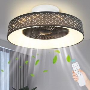 Runesay Globe Glass Ceiling Light Fixture, 1-Light Round Industrial Flush Mounted Ceiling Lighting - 1 of 4