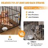 39.8 Inches Dog Crate Furniture with Adjustable Height Feeder, Heavy Duty Dog House for Medium Dogs with 360°Wheels - 4 of 4
