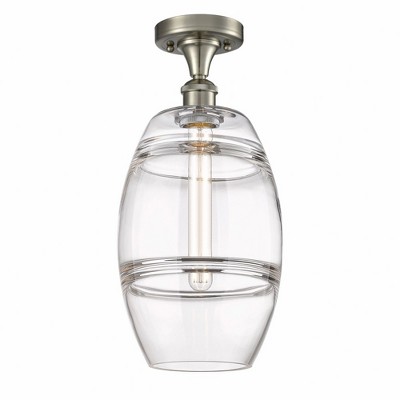 Vaz - 1 Light Semi-Flush Mount In Industrial Style-11.13 Inches Tall and 8 Inches Wide