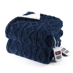 Heating Blanket, Thick Tufted Electric Blanket Throw with 6 Heating Levels and 20 Time Settings, Machine Washable - 1 of 4