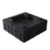 4-Seater Corduroy Fabric Folding Convertible Sofa with Side Storage & Cushions - 4 of 4