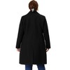 Agnes Orinda Women's Plus Size Fashion Notched Lapel Double Breasted Pea Coats - 4 of 4
