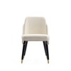Estelle Faux Leather Dining Chair Cream - Manhattan Comfort: Upholstered, Wood Legs, No Assembly Required - 3 of 4