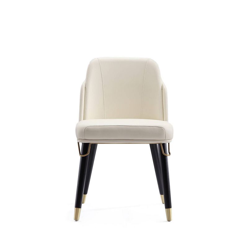 Estelle Faux Leather Dining Chair Cream - Manhattan Comfort, 4 of 8