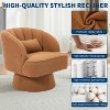 Modern Swivel Barrel Accent Chair, 360° Upholstered Armchair with Striped Backrest & Plush Padding(Set of 2) - 2 of 4