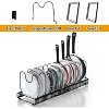 TOBILI 2 Pack Expandable Pot Lid Rack Organizer, Pans Organizer Rack, Pots and Pans Organizer Rack Cookware Set Organizer - 3 of 4