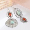 SOHI Women's Silver Oxidised Drop Earrings - 2 of 3