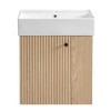 Kumasinova 21.6" Freestanding/Floating Bathroom Storage Cabinet,Bathroom Vanity with Ceramic Sink,Right/Left-Side Bathroom Cabinet for Small Bathroom - 2 of 4