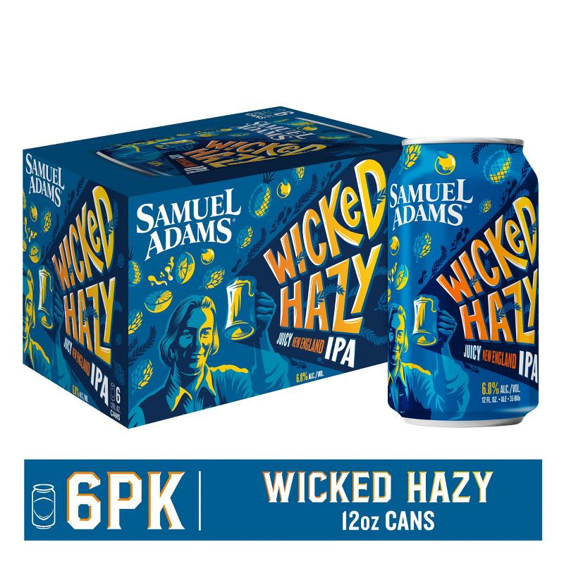 Samuel Adams Wicked Hazy New England IPA Beer - 6pk/12 fl oz Cans, 4 of 10