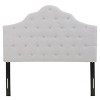 GDFStudio Banak Contemporary Tufted Cloud-Shaped Upholstered Headboard with Adjustable Iron Legs - 2 of 4