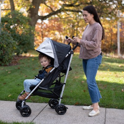 Black and Gray Lightweight Steel Frame Umbrella Stroller