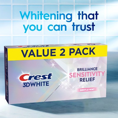 Crest 3D White Brilliance Sensitivity Relief Toothpaste - 3.9oz/2ct