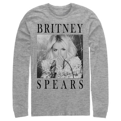 Men's Britney Spears Classic Star Frame Long Sleeve Shirt - Athletic ...