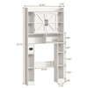 Over The Toilet Storage Cabinet with Barn Doors & Adjustable Shelf, Home Space-Saving Toilet Rack - 2 of 4