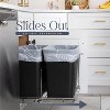 Hold N’ Storage Pull Out Double Trash Can Under Cabinet, Adjustable with Two 26L Trash Cans Included - 2 of 4