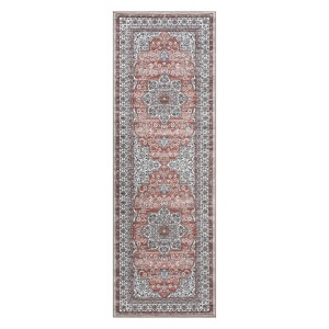 Area Rugs - Ultra-Thin Washble Rug, Stain Resistant Anti Slip Backing Rugs for Living Room,Bedroom, Vintage Home Decor Area Rug - 1 of 4