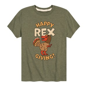 Boys' - Instant Message - Happy Rex Giving Short Sleeve Graphic T-Shirt - 1 of 4