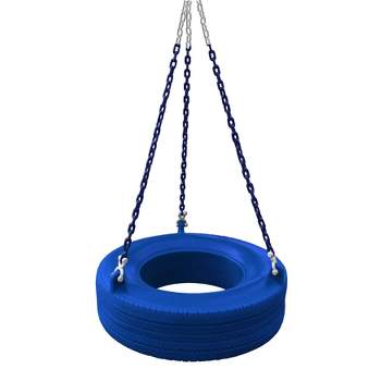 Gorilla Playsets 360° Turbo Tire Swing with Spring Clips, Swivel, and Coated Chains