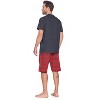 Ashford & Brooks Men's Woven Short Sleeve Jersey Top & Pajama Shorts Set - 4 of 4