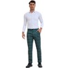 INSPIRE CHIC Men's Regular Fit Flat Front Classic Plaid Suit Pants - 3 of 4