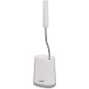 Joseph Joseph Flex Lite Silicone Toilet Brush with Slimline Holder Set, Flexible Head, drip, Anti-Clog deep Clean, 1 EA, Grey/White - 3 of 4