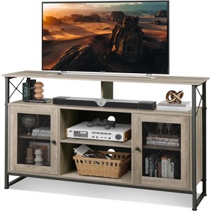 TV Stand 55 inch TV,Tall Entertainment Center with Storage, Industrial TV Console for Bedroom Living Room - 1 of 4