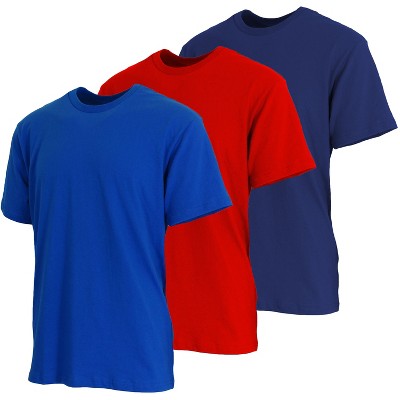 Blue Ice Men's Short Sleeve Crew Neck Modern Fit Cotton Blend Classic Tee- 3 Pack