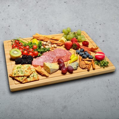 Large Bamboo Charcuterie and Cutting Board with Alabama Crimson Tide Logo