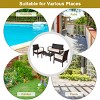 Tangkula 4PCS Conversation Wicker Set Patio Rattan Table&Cushioned Chair - 4 of 4