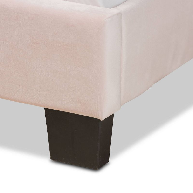 Caprice Glam Velvet Fabric Upholstered Panel Bed - Baxton Studio, 6 of 11