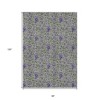 Olive Green Sage And Purple Floral Washable Indoor Outdoor Area Rug - 3 of 4