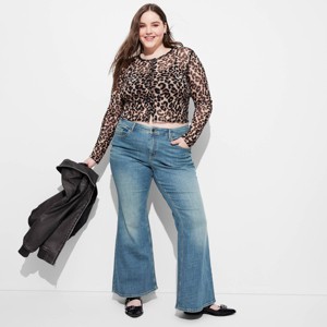 Women's Mid-Rise Flare Jeans - Wild Fable™ - 1 of 3