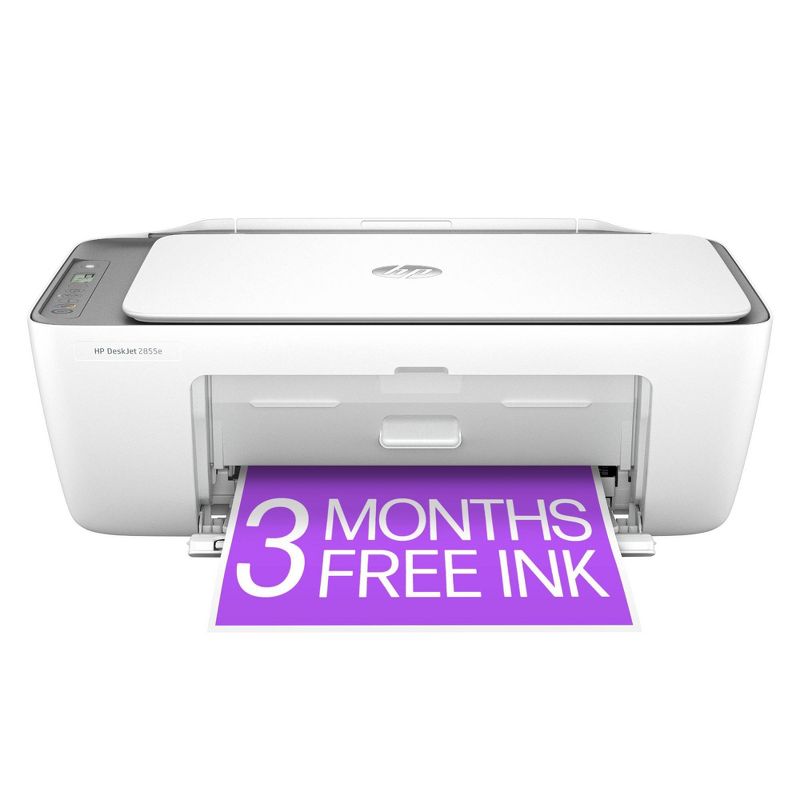 HP DeskJet 2855e Wireless All-In-One Color Printer, Scanner, Copier - White, 1 of 10