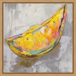 Amanti Art Lemon Wedge Neutral by Jeanette Vertentes Canvas Wall Art Print Framed 16 x 16-in. - 1 of 4