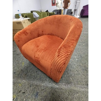 Yaheetech Upholstered Barrel Shaped Accent Chair for Living Room