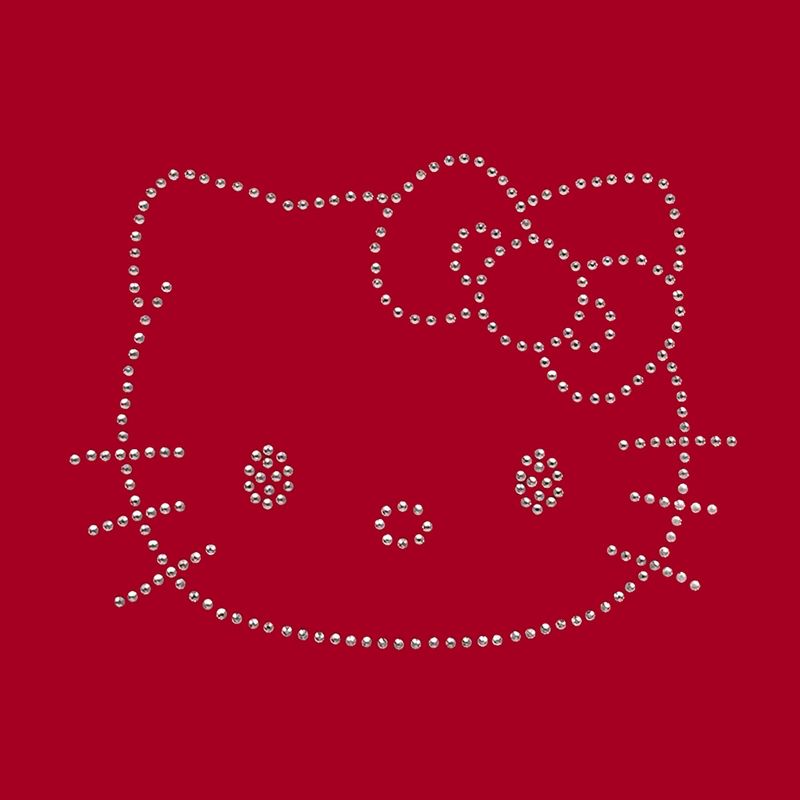 Girls&#39; Hello Kitty Rhinestone Short Sleeve Graphic T-Shirt - Red, 3 of 4