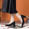 Allegra K Women's Pointy Toe Slip-on Low Chunky Heels Pumps - 2 of 4