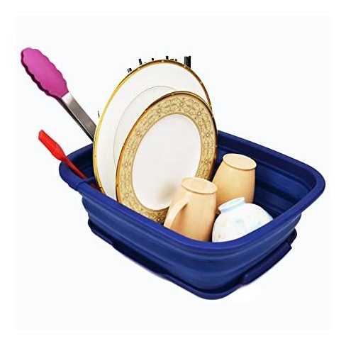 SAMMART 8L (2.11Gallons) Collapsible Dish Drainer with Drainer Board, Royal Blue - image 1 of 4